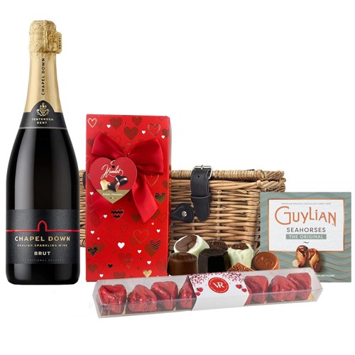 Chapel Down Brut NV And Chocolate Love You Hamper